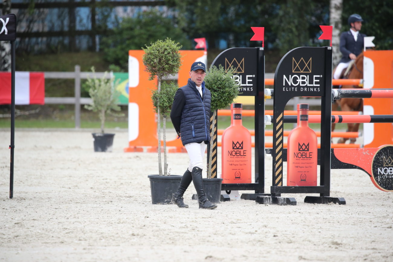 Arena preparation at Haras de Bornival